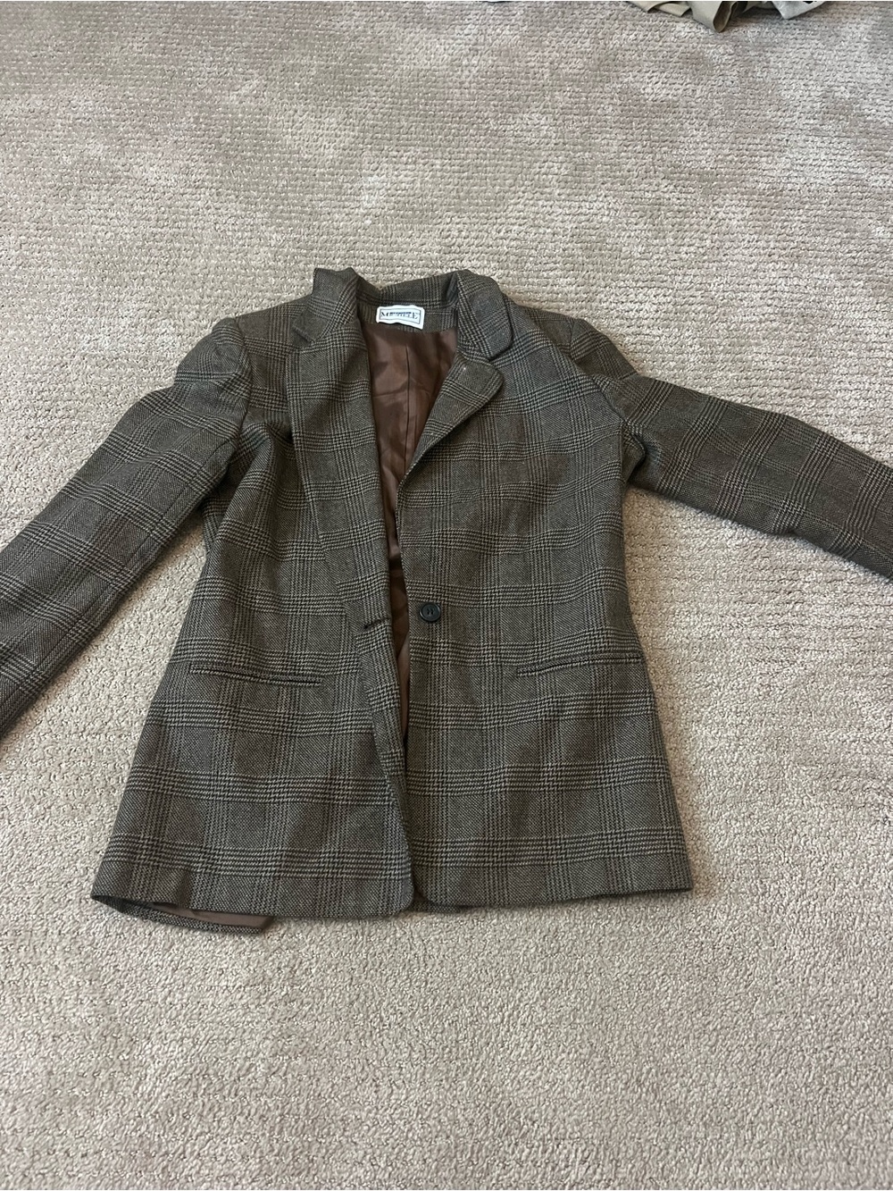 Vintage Womens Plaid Blazer